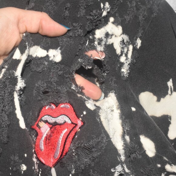 1994 Vintage ROLLING STONES Torn and FRAYED JERSEY! RARE SIZE L - Picture 3 of 9
